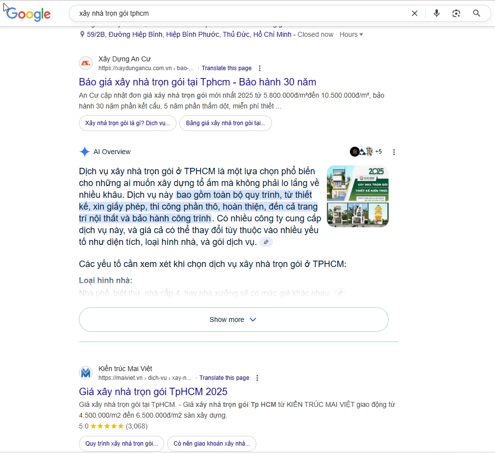 chiến lược Seo website công ty xây dựng