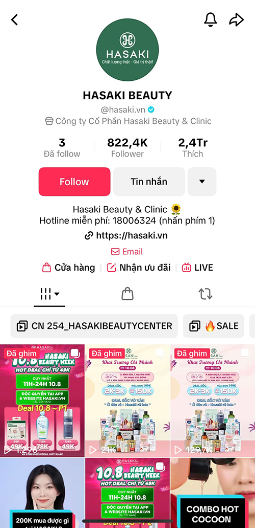 công ty xây thương hiệu cá nhân ngành làm đẹp trên TikTok