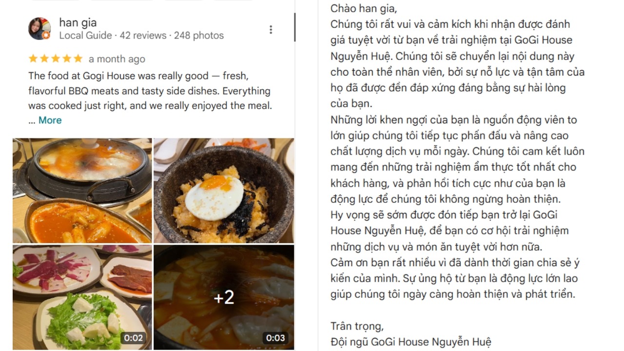 content faq nhà hàng