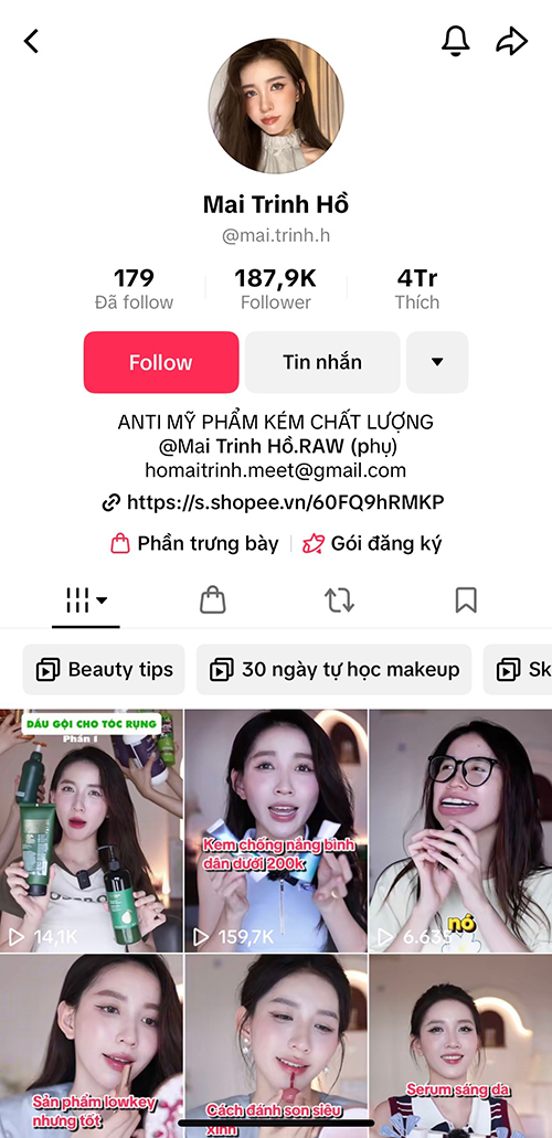 đơn vị xây kênh TikTok cho chủ doanh nghiệp ngành làm đẹp