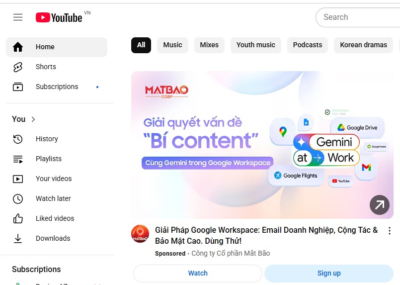 Lợi ích của YouTube Masthead