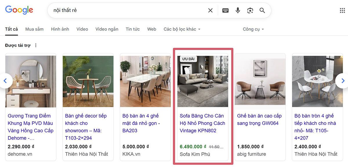 thông tin nội thất phải chi tiết