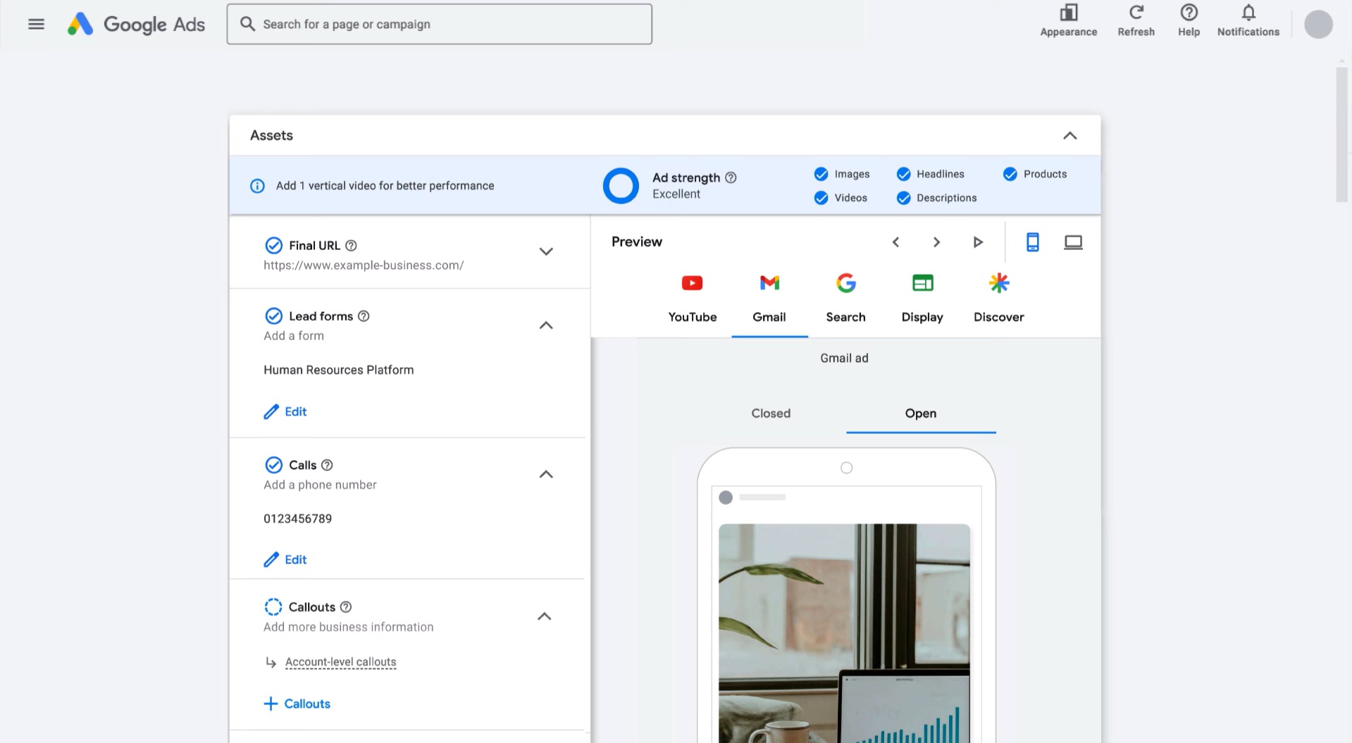 video Google Performance MAX