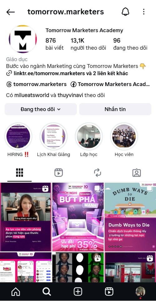 Performance Content quảng cáo Instagram