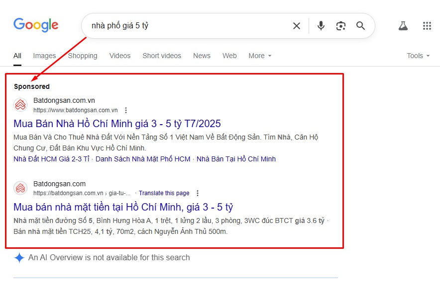 Quảng cáo tìm kiếm (Google Search)