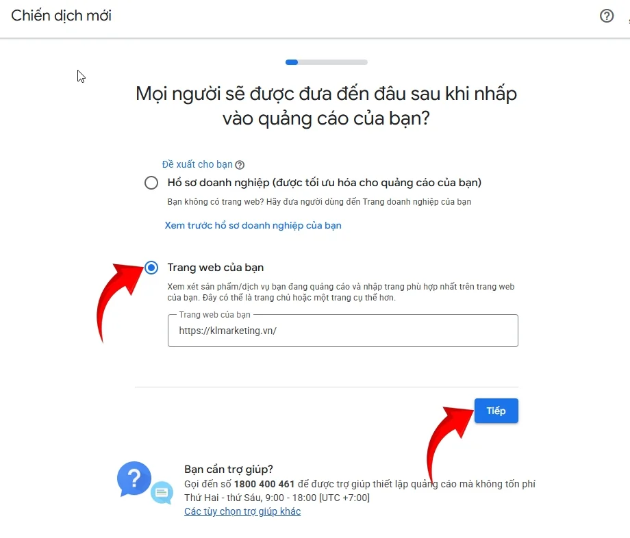 tạo quảng cáo google (cách 1)