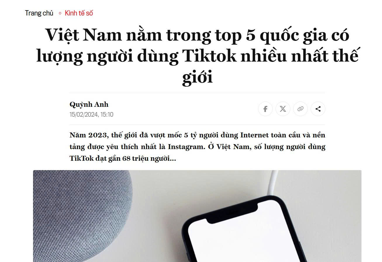 tiềm năng của Tiktok