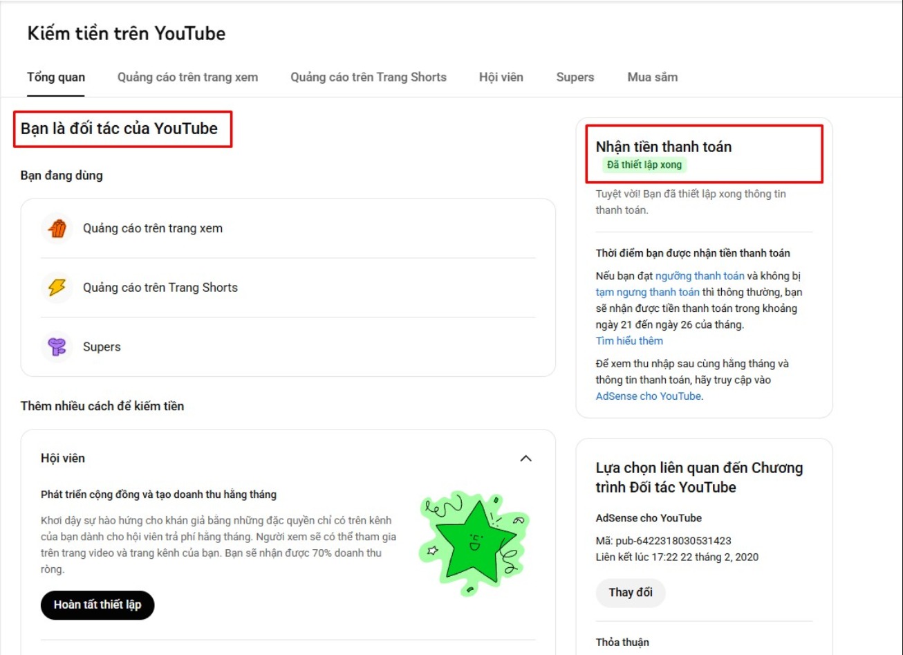bật kiếm tiền trên youtube