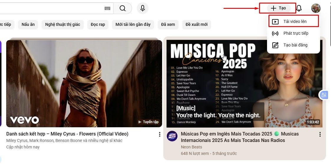 Cách đăng video lên kênh youtube