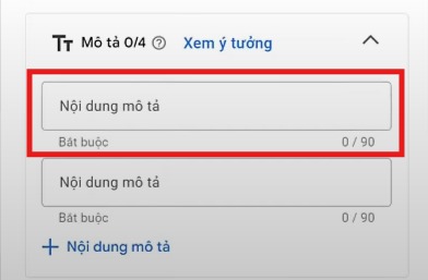 viết mô tả quảng cáo google search