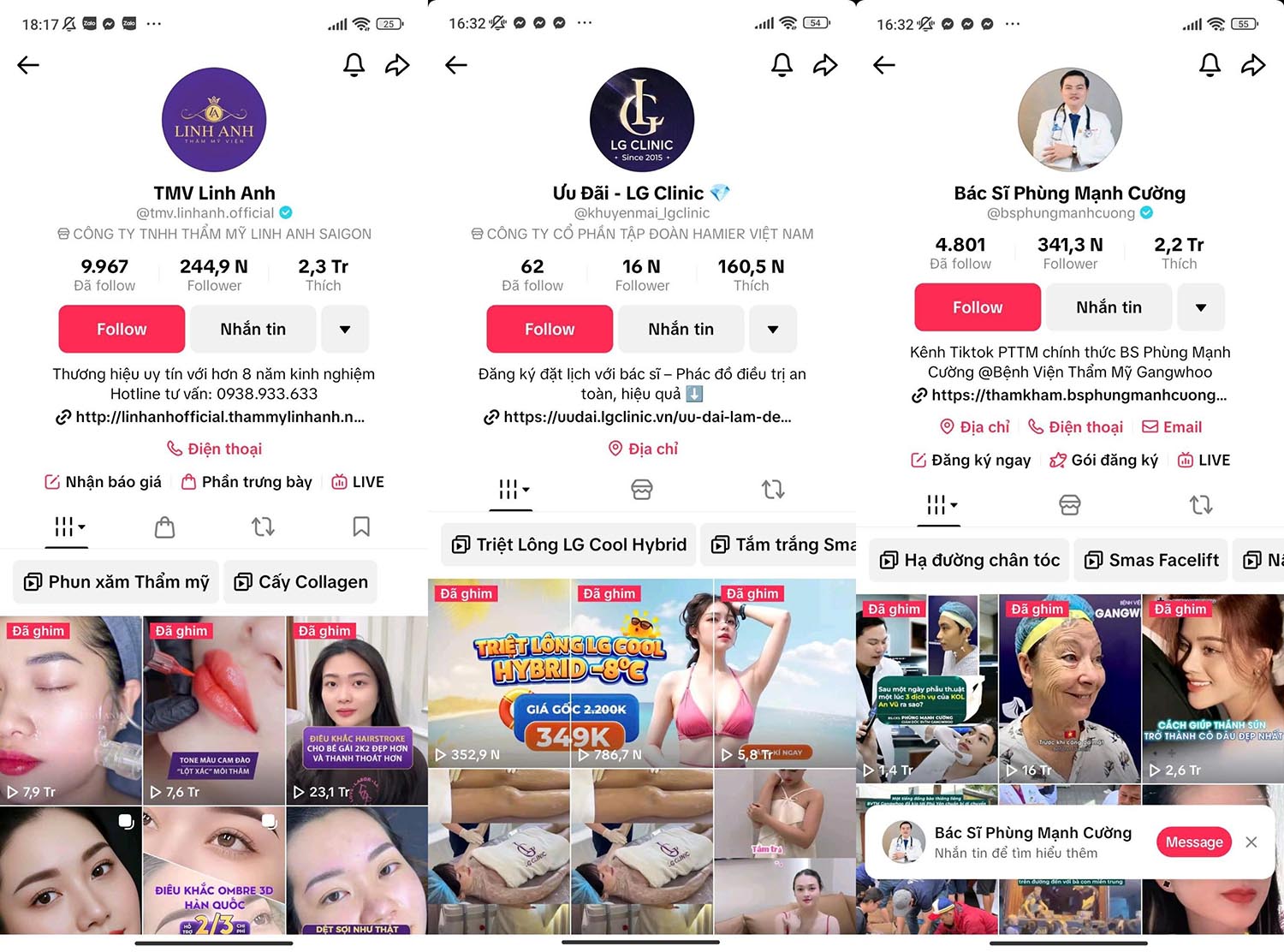 agency xây kênh TikTok cho chủ doanh nghiệp thẩm mỹ viện