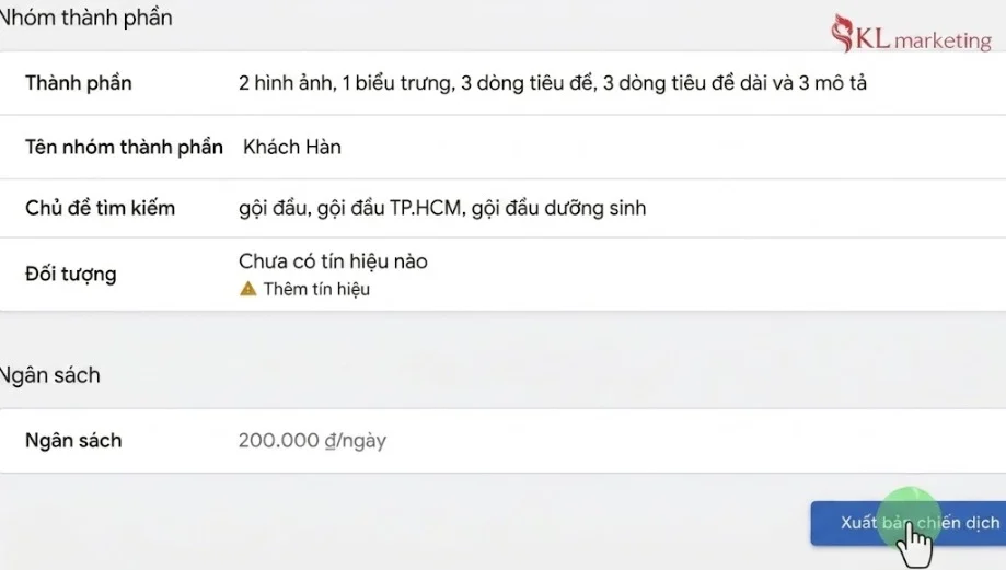 b14 xuất bản chiến dịch quảng cáo google maps