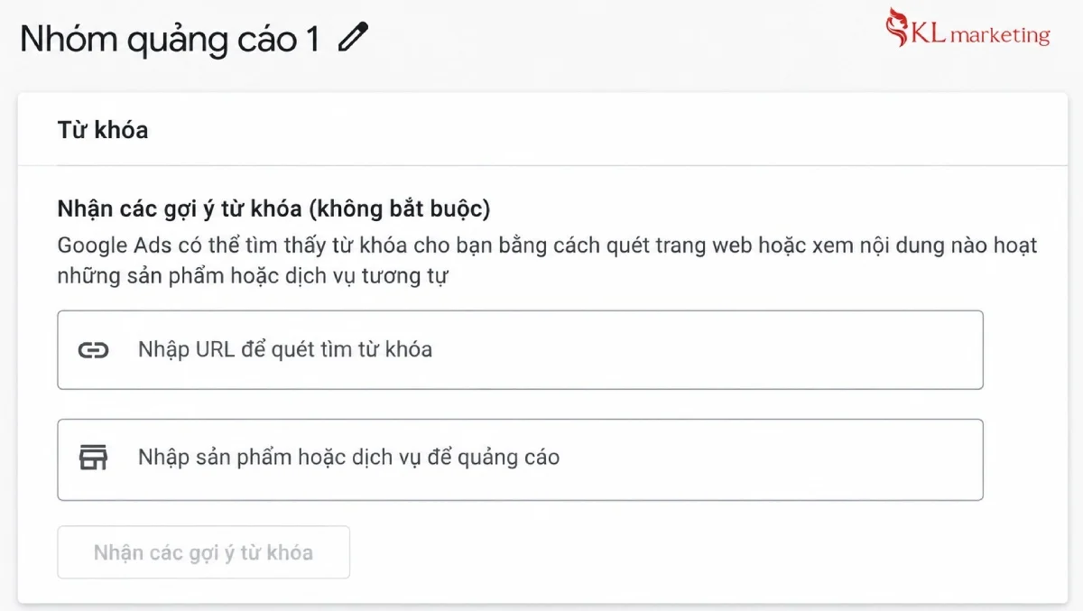 Bước 3.1: xem từ khóa gợi ý