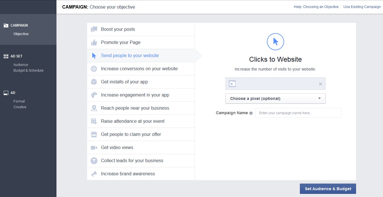Bước 1: Tạo chiến dịch quảng cáo facebook