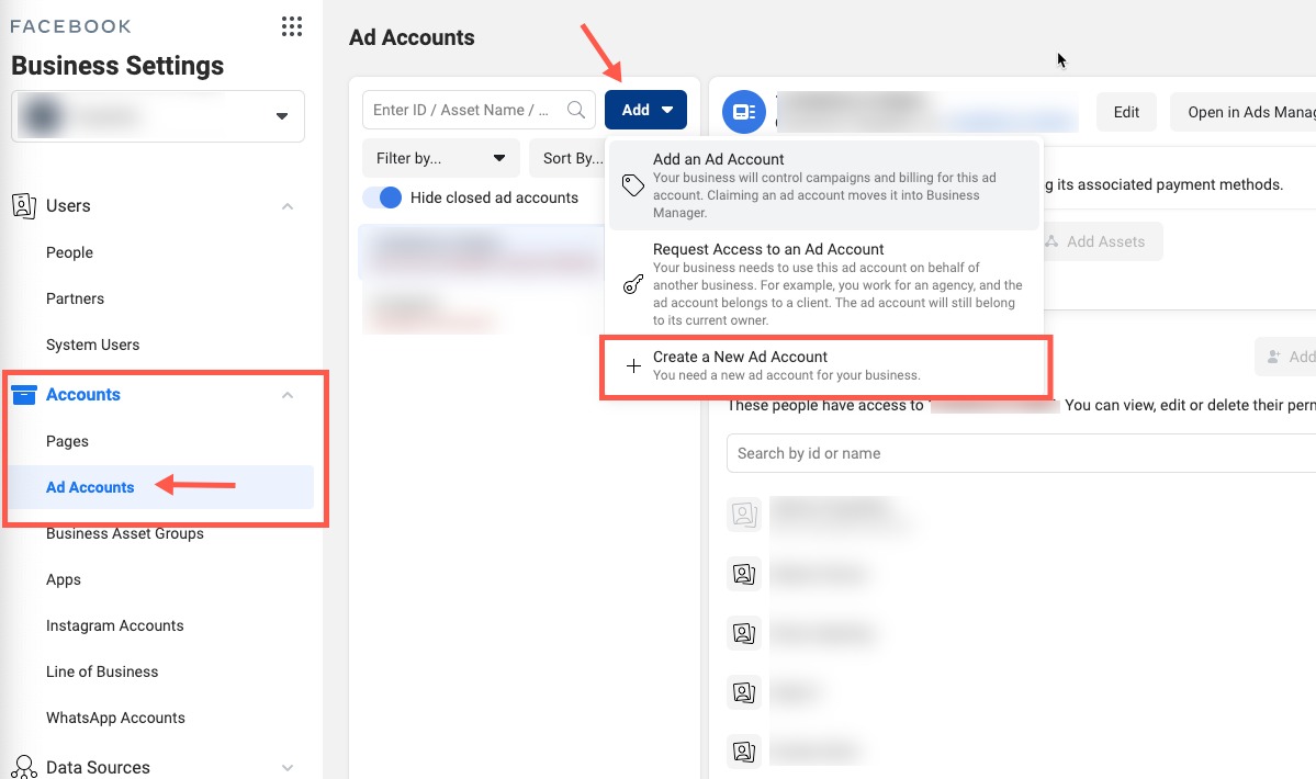Bước 2: Thiết lập tài khoản quảng cáo facebook