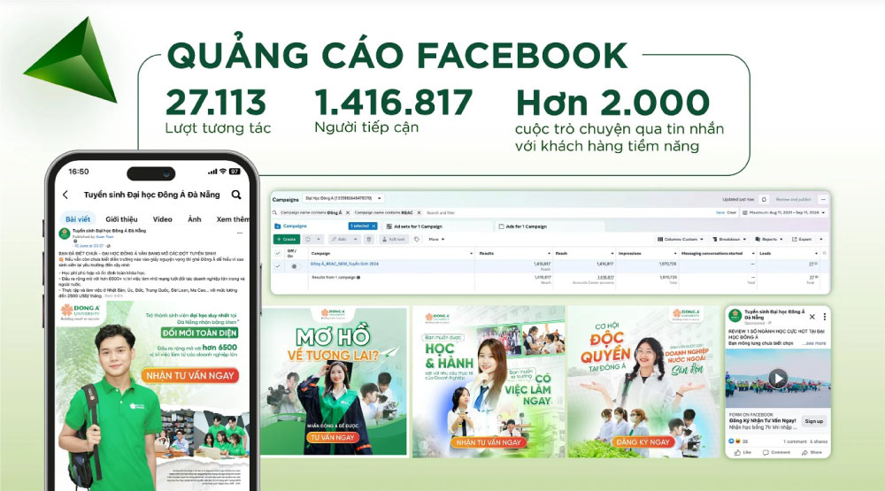 case study chạy facebook ads kết hợp organic tại KLM