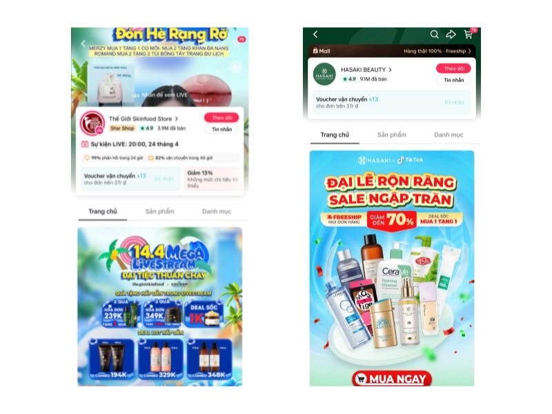 Thiết kế banner gian hàng tiktok