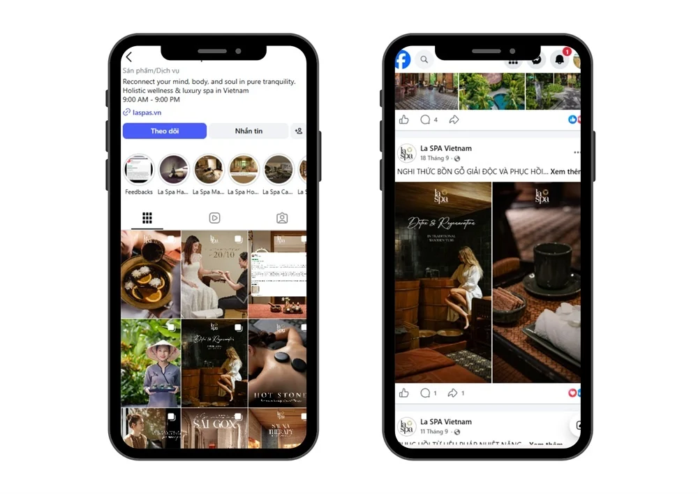 Facebook và Instagram ads cho spa usa